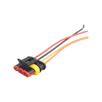 5-Pin Waterproof Automotive Electrical Connector with Wire Pigtail, Quick Disconnect Plug Socket for Car Truck Motorcycle Wire Connector YN-WR-17