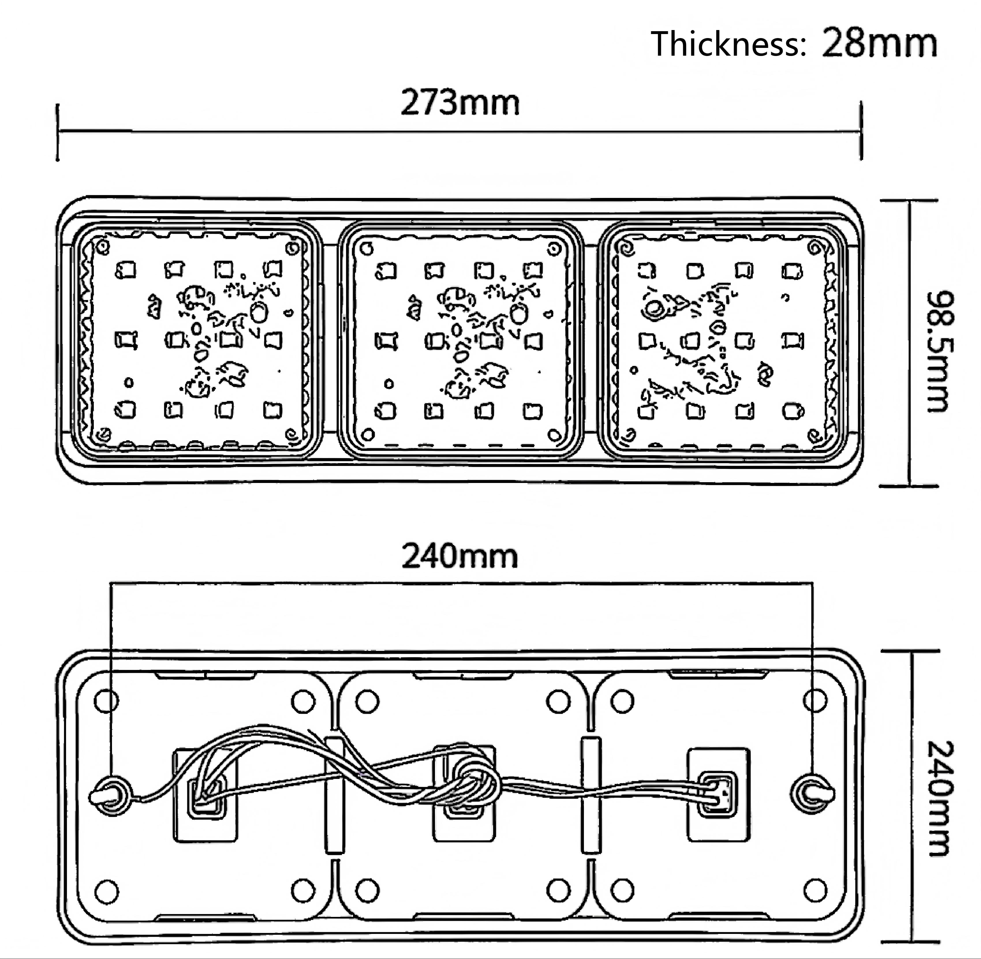 12-24V Truck Tail Light YN-WL-14
