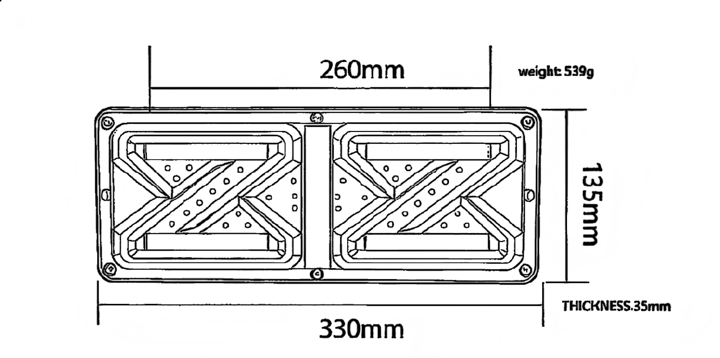12-24V Truck Tail Light YN-WL-60
