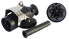 7-Pin Trailer Plug with Metal Locking Bracket, Heavy Duty 7-Way Round Electrical Connector with Rubber Boot, 12V/24V YN-WR-42