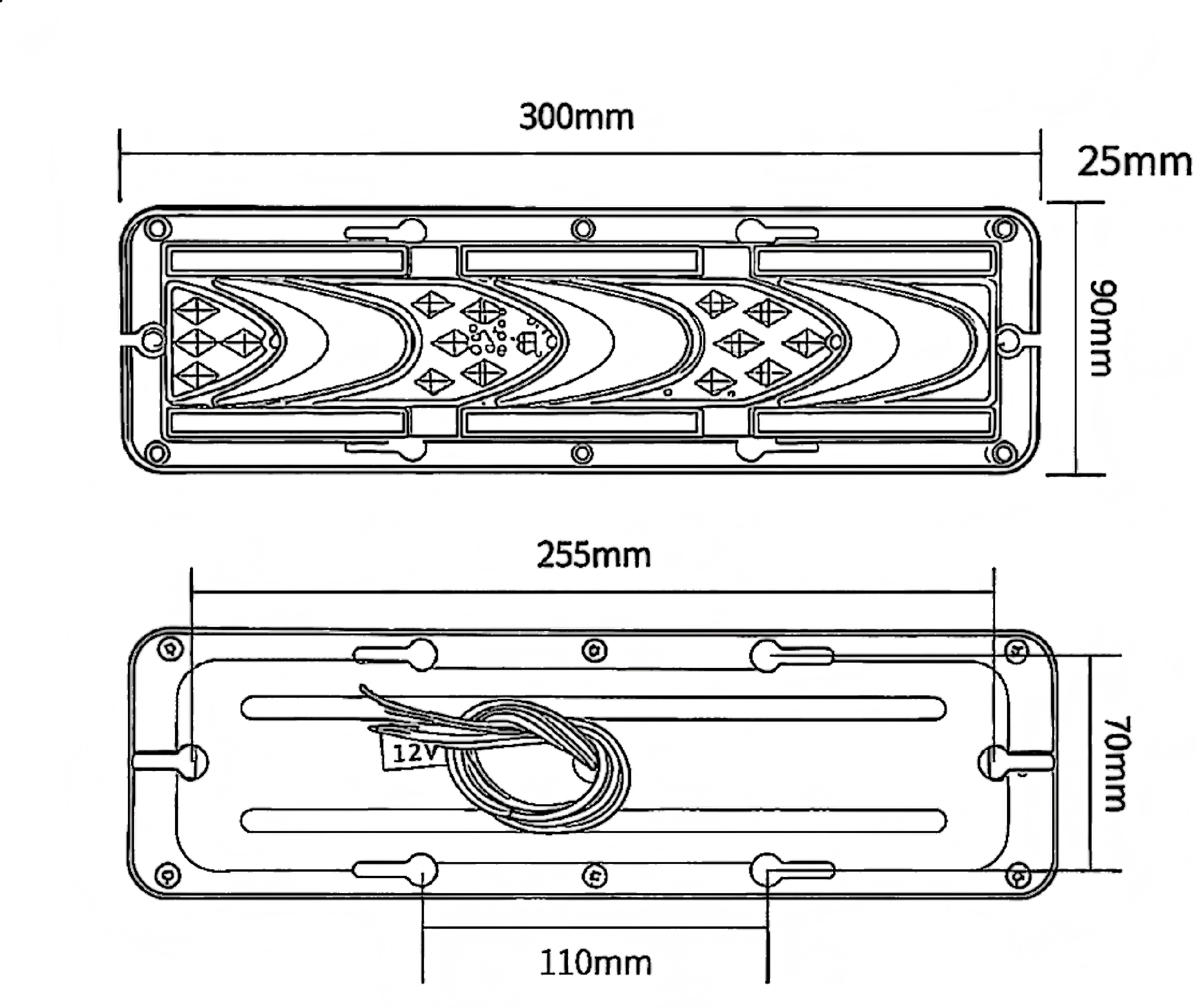 12V or 24V Truck Tail Light YN-WL-52