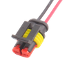 2-Pin Waterproof Automotive Electrical Connector with Wire Pigtail, Quick Disconnect Plug Socket for Car Truck Motorcycle Wire Connector YN-WR-6