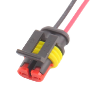 2-Pin Waterproof Automotive Electrical Connector with Wire Pigtail, Quick Disconnect Plug Socket for Car Truck Motorcycle Wire Connector YN-WR-6