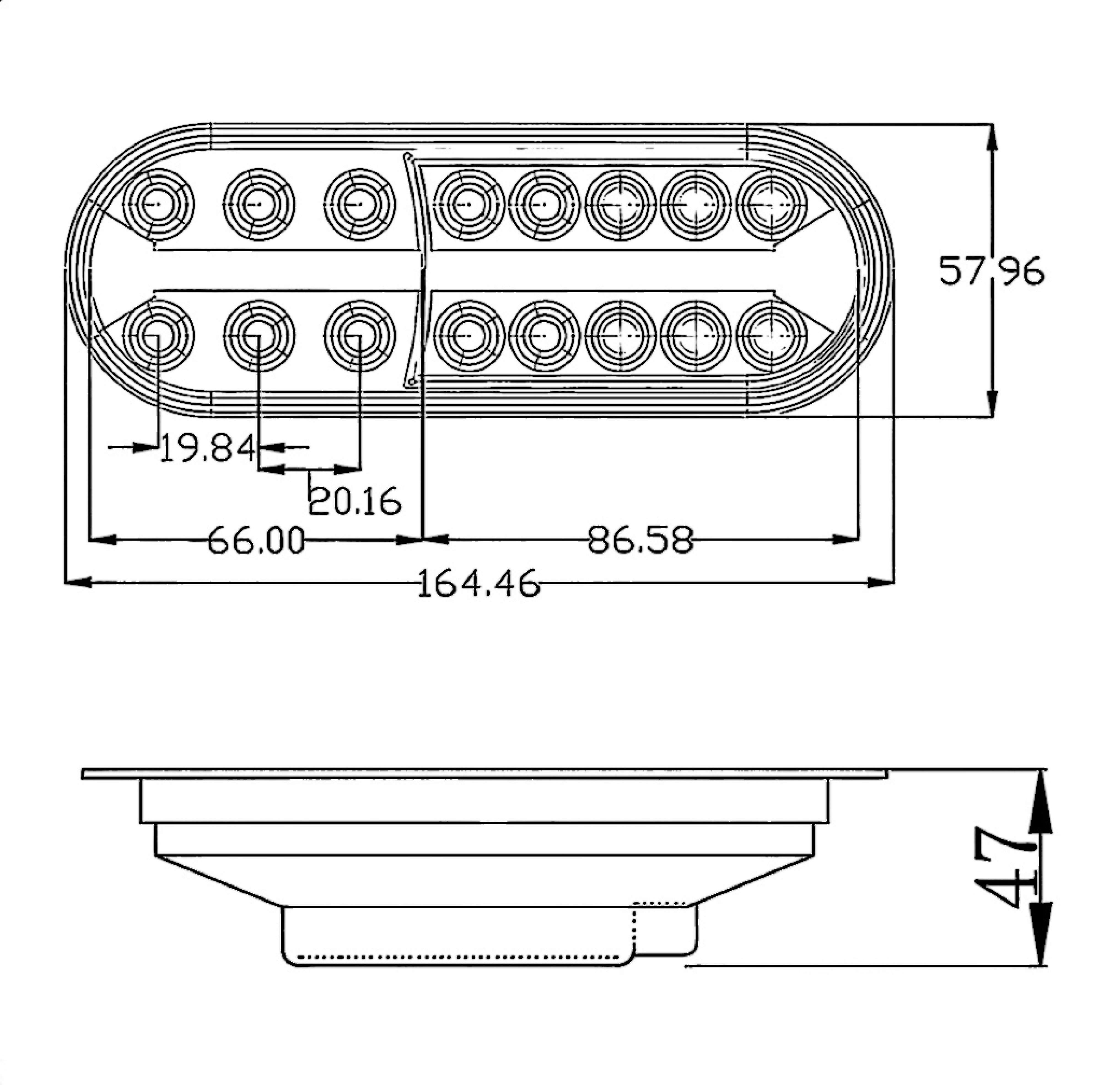 12V or 24V Truck Tail Light YN-WL-290