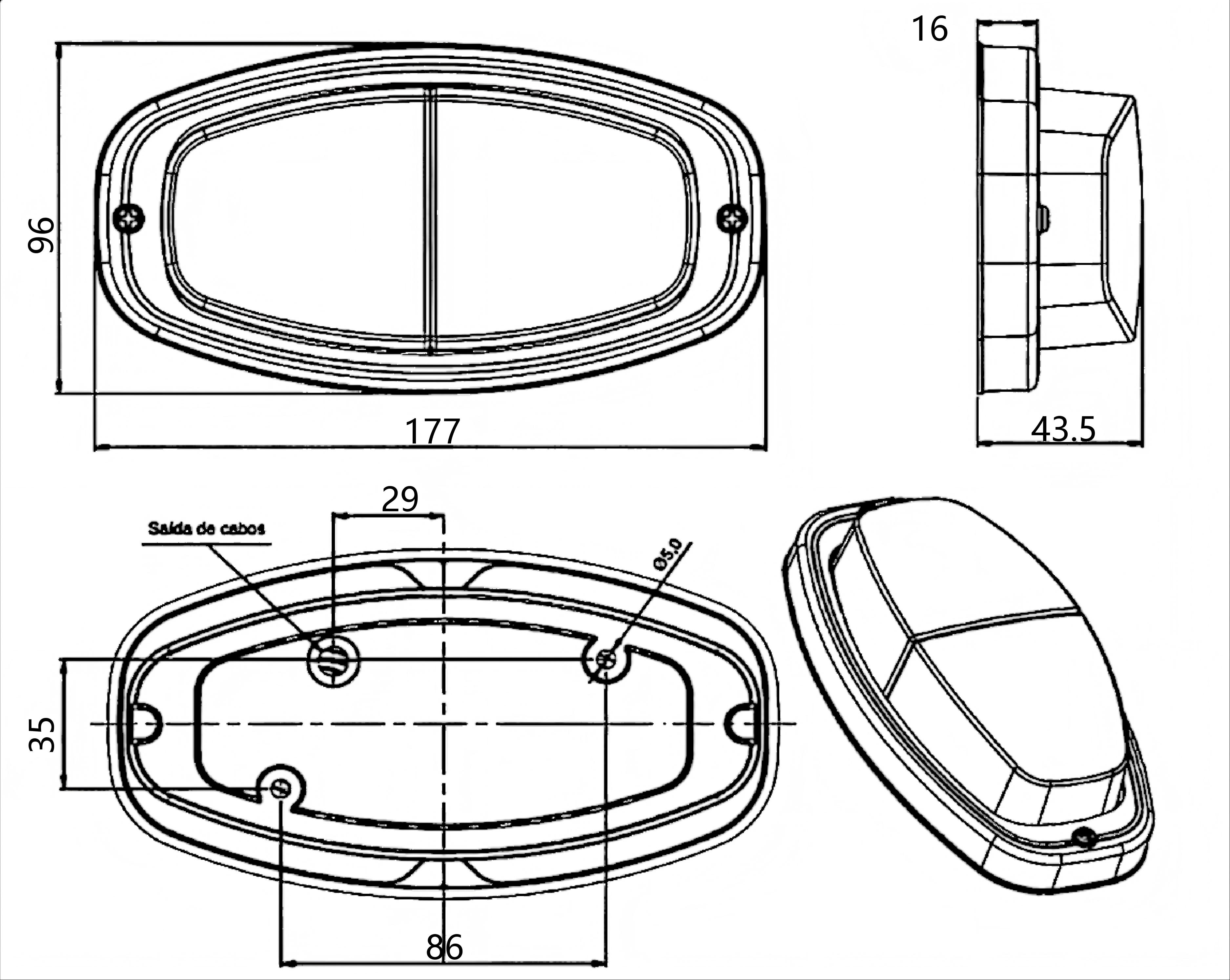 24V Truck Tail Light YN-1255