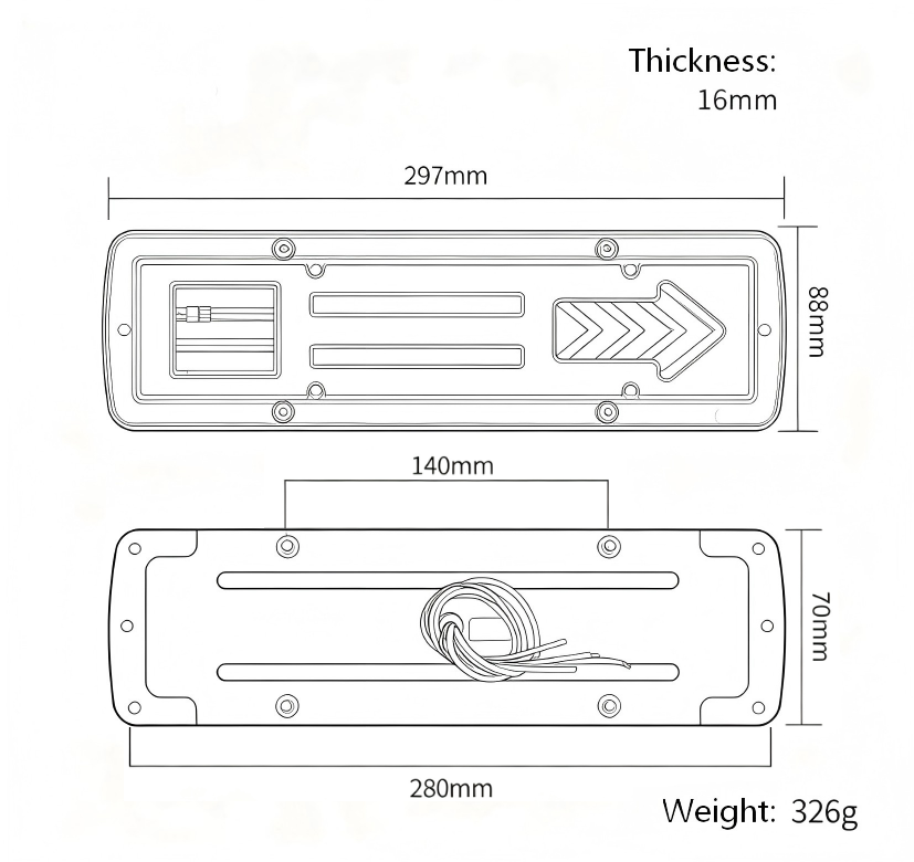 12V or 24V Truck Tail Light YN-WL-110