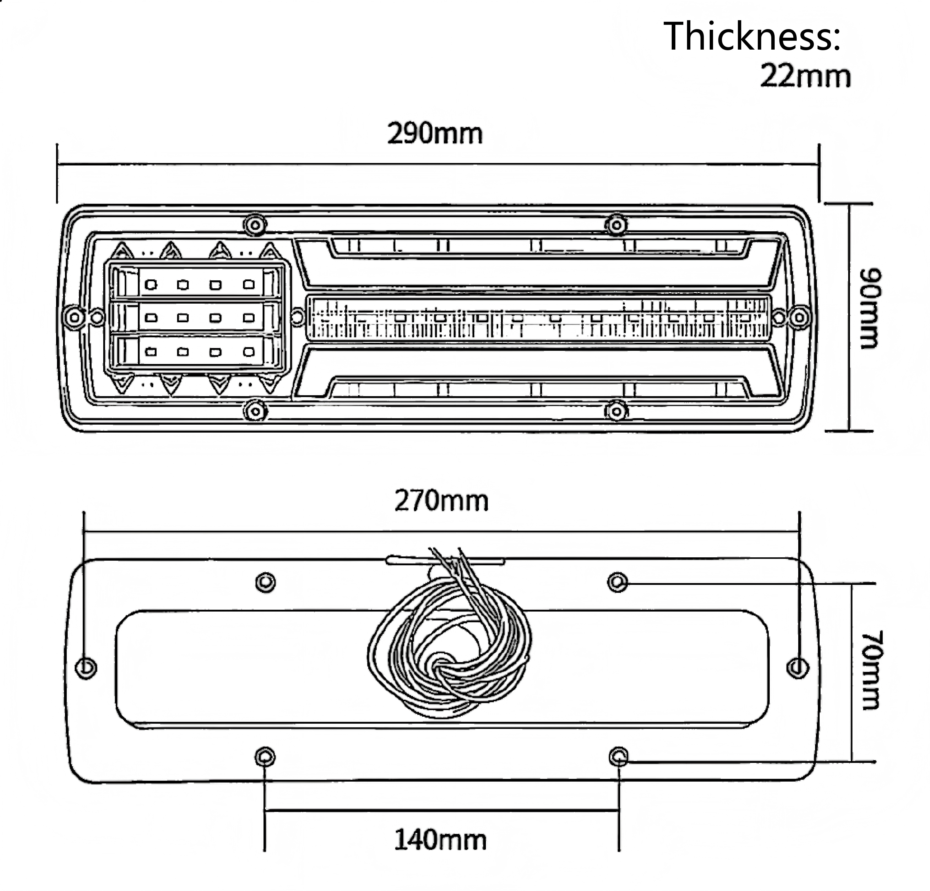 12V or 24V Truck Tail Light YN-WL-99