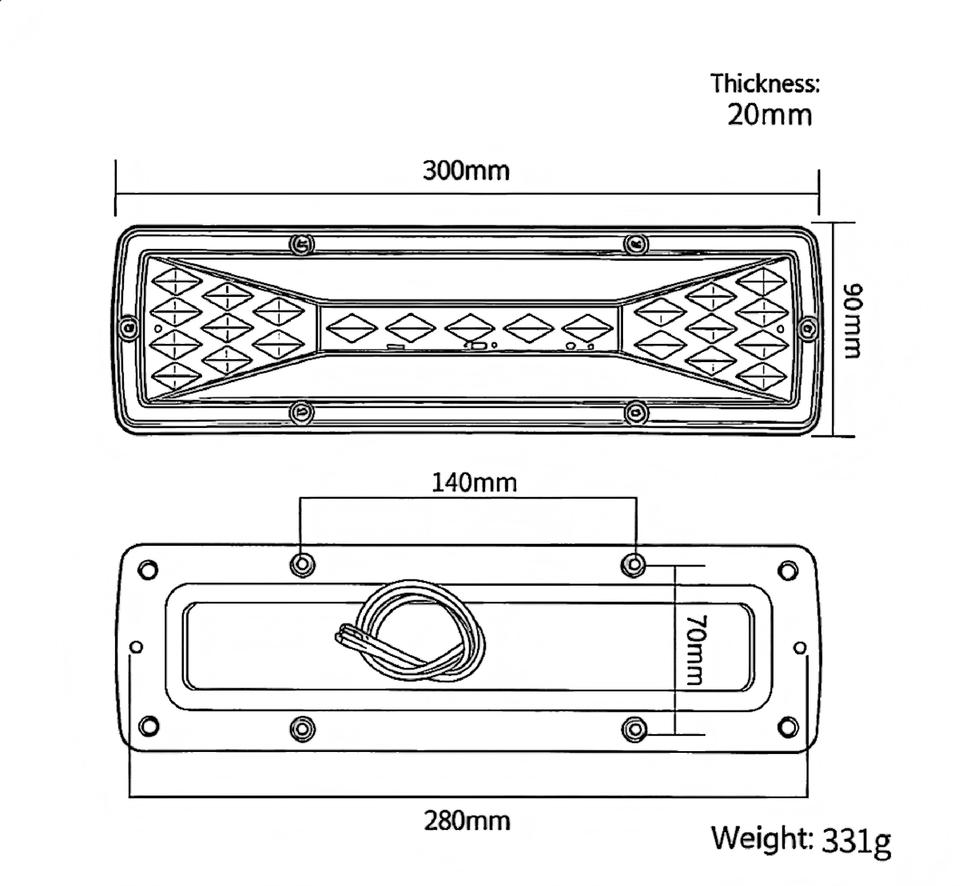 24V Truck Tail Light YN-WL-90