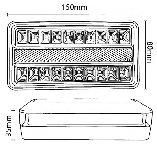 12V Truck Tail Light YN-WL-333
