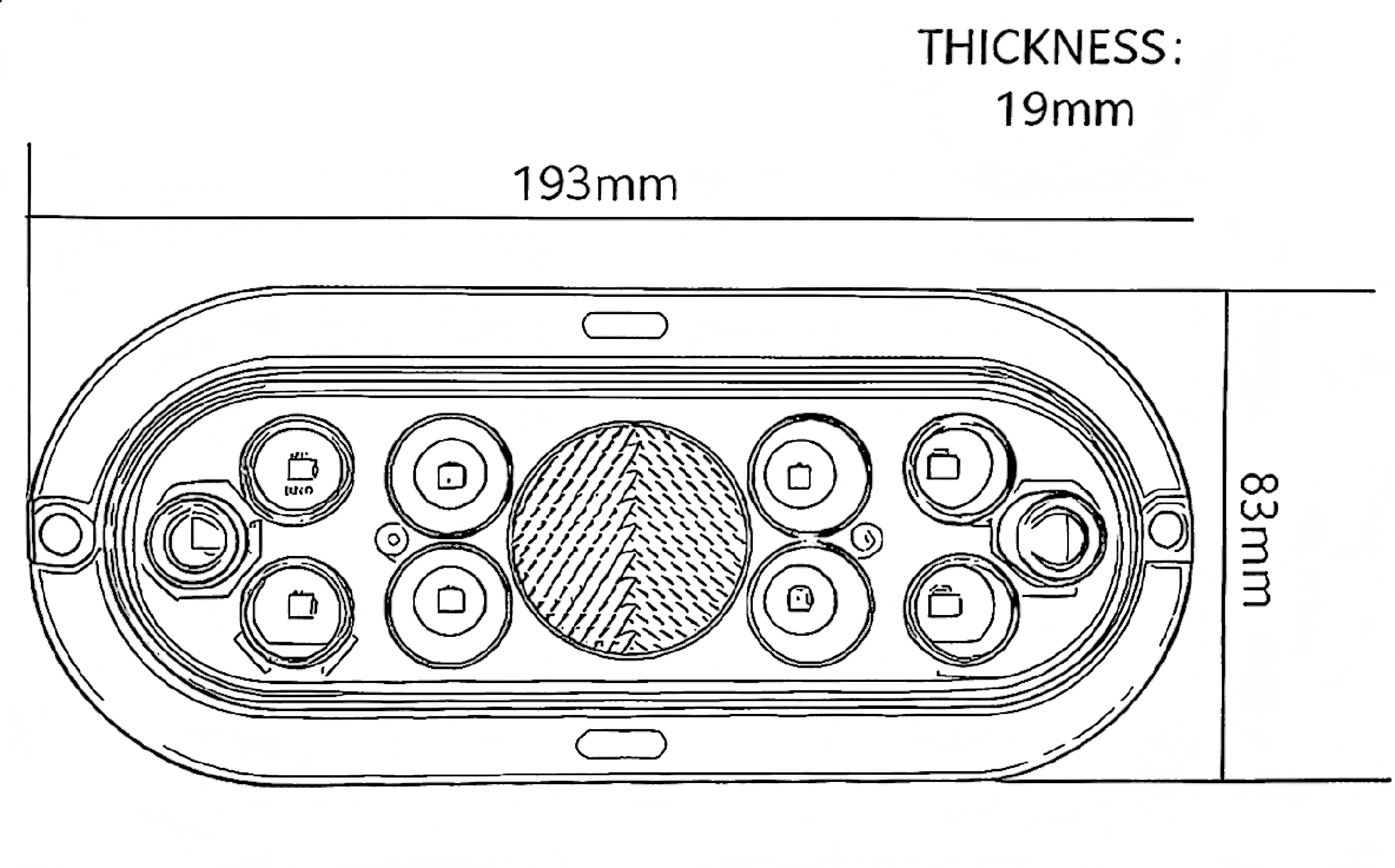 12V Truck Tail Light YN-1252-1